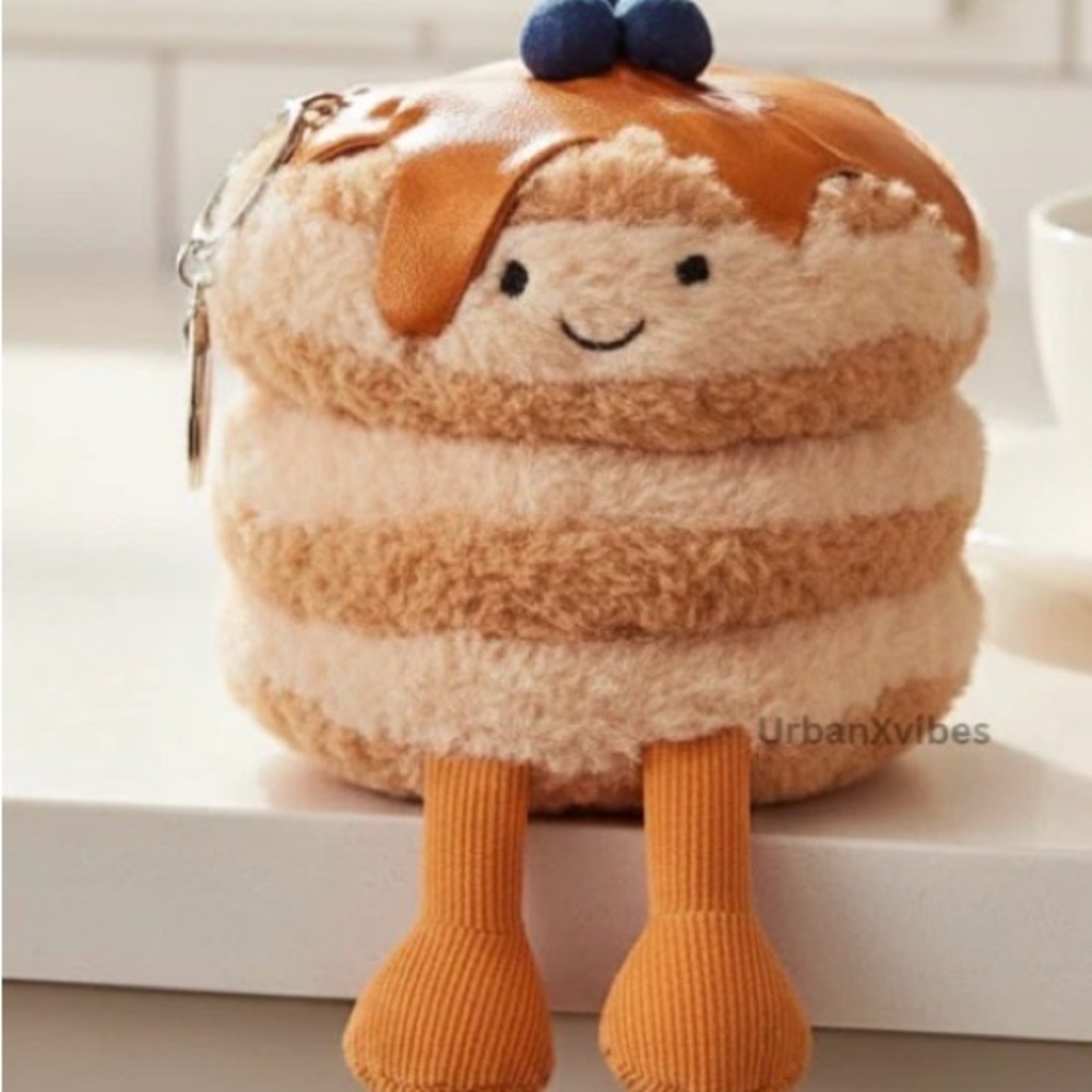 Pancake Plush bag charm NWT, fast ship.